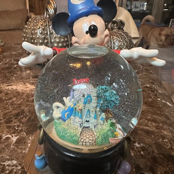 Disney Fantasia Sorcerer Mickey Snow Globe – Musical & Light-Up Collectible - Picture 1 of 5